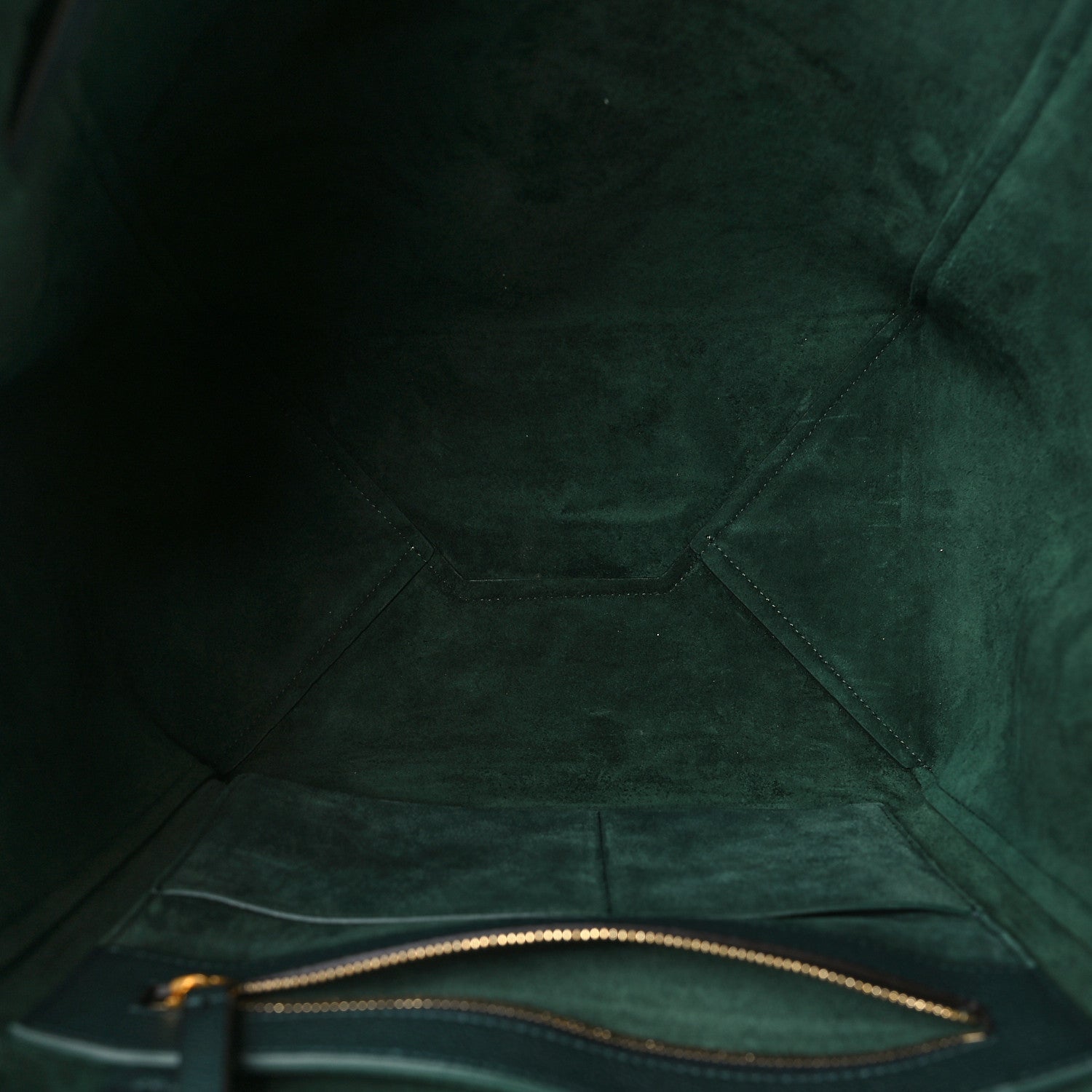 Celine Smooth Calfskin Small Belt Cabas Phantom Dark Green 5 of 8