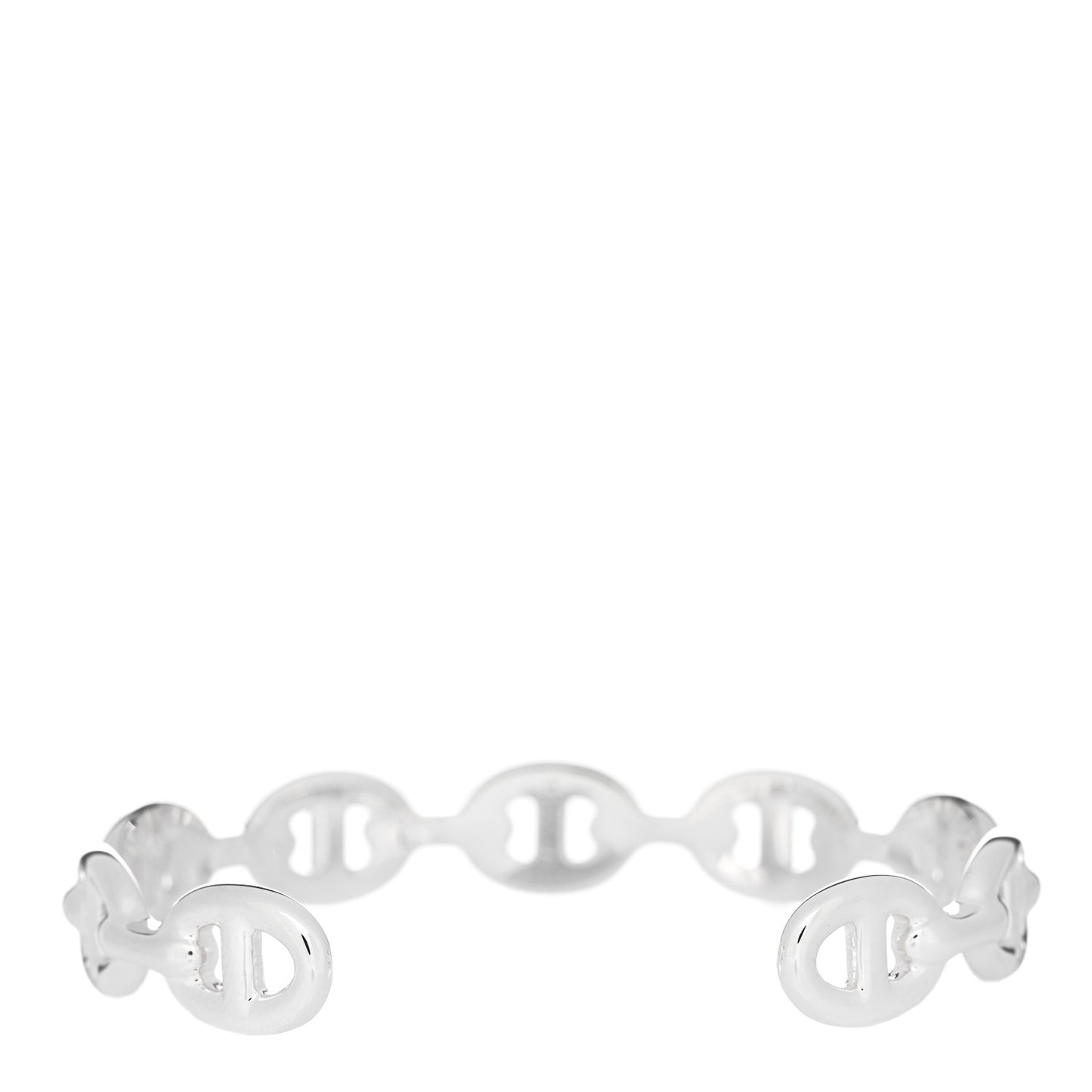 Sterling Silver MM Chaine d'Ancre Enchainee Cuff Bracelet ST