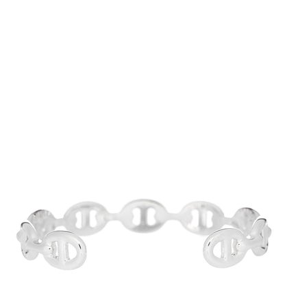 Hermes Sterling Silver MM Chaine d'Ancre Enchainee Cuff Bracelet ST 2 of 5