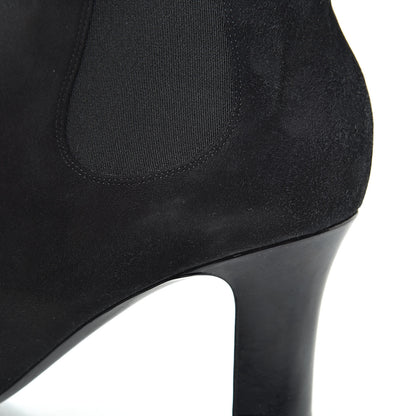 Louis Vuitton Suede Monogram Uniformes Cap Toe Chelsea 75mm Ankle Boots 38 Black 11 of 13