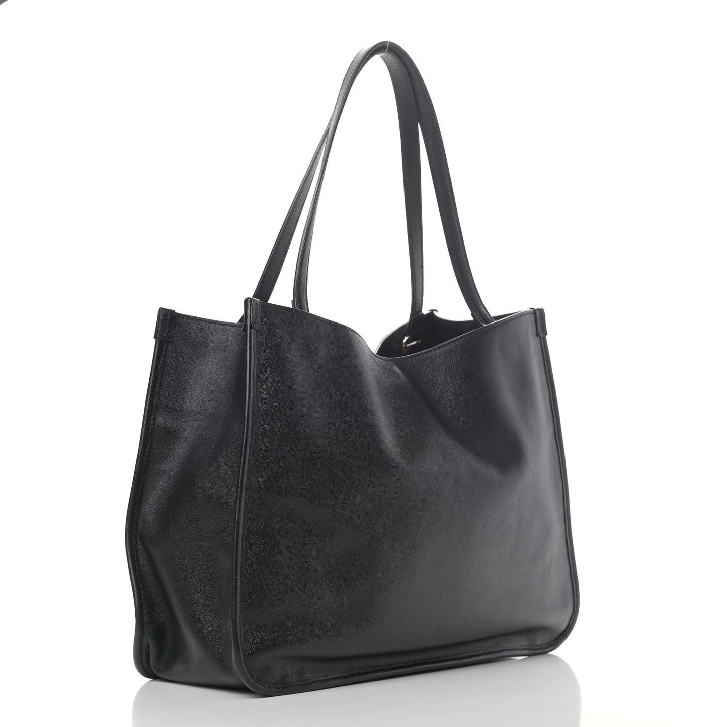 New Sakai Calfskin Lux Horsebit 1955 Tote Bag Black