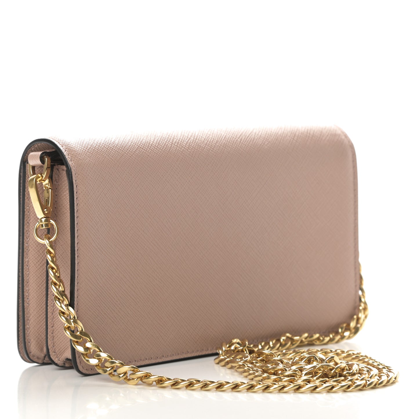 Saffiano Lux Chain Wallet Cammeo