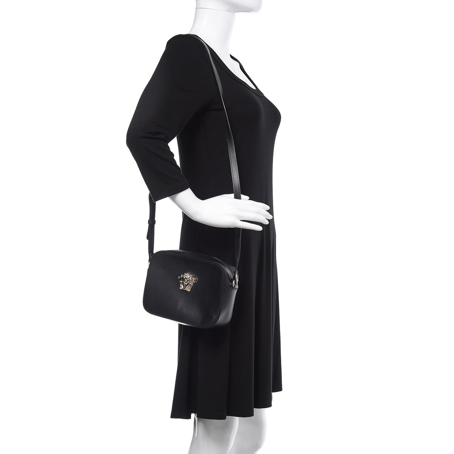 Calfskin Palazzo Camera Bag Black