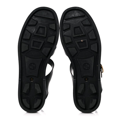 Gucci Rubber Mens Buckle Strap Sandal 8 Black 6 of 12