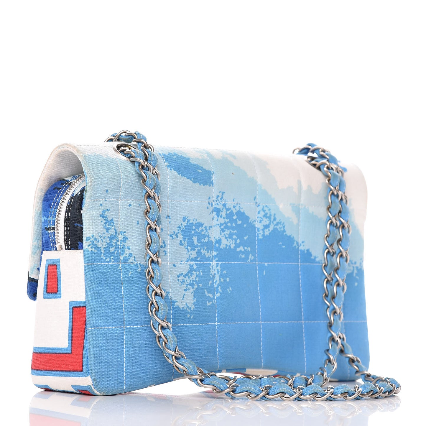 Canvas Square Quilted Surf Flap Multicolor