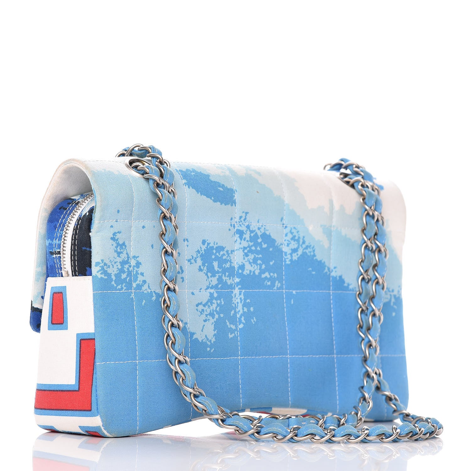 Chanel Canvas Square Quilted Surf Flap Multicolor 3 of 23