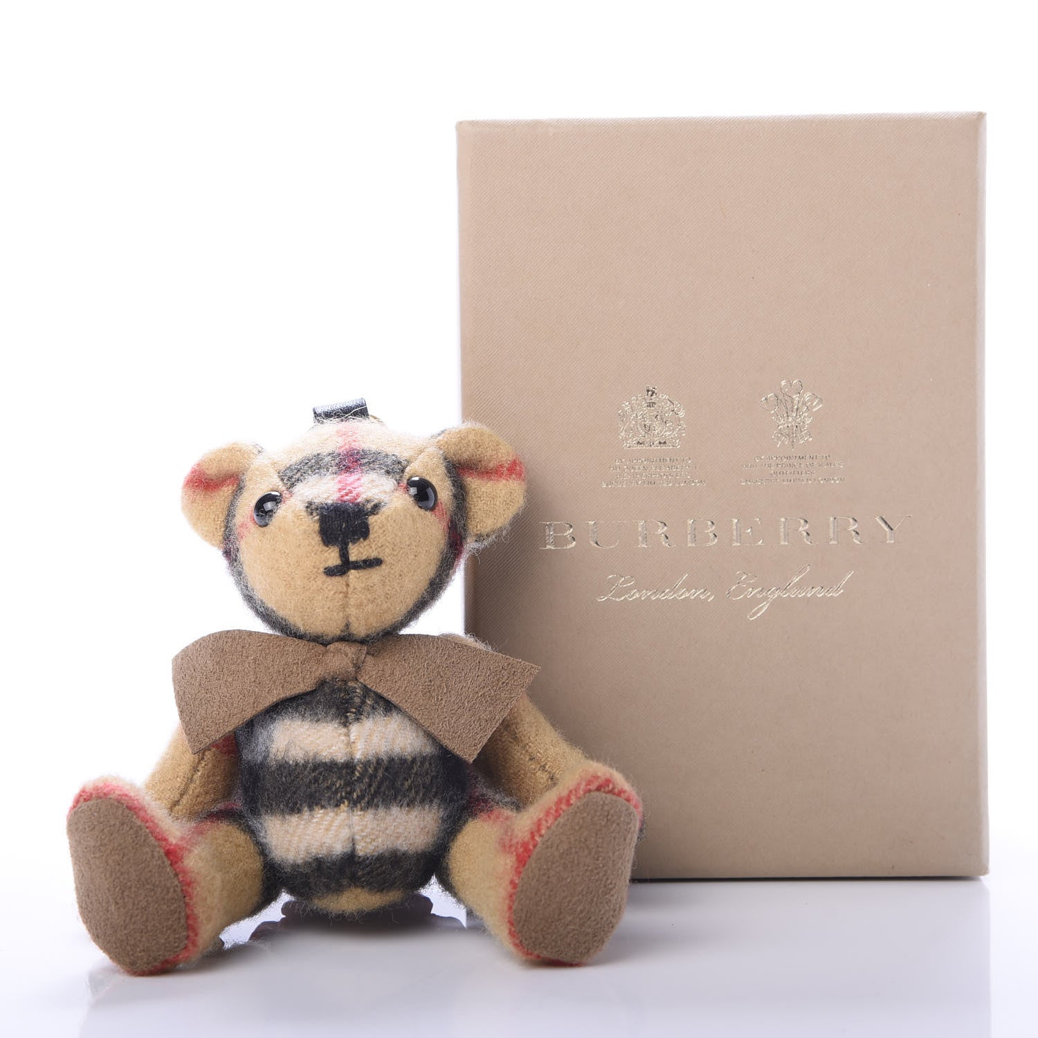 Burberry Cashmere Vintage Check Hiker Thomas Bear Bag Charm Antique Yellow 3 of 3