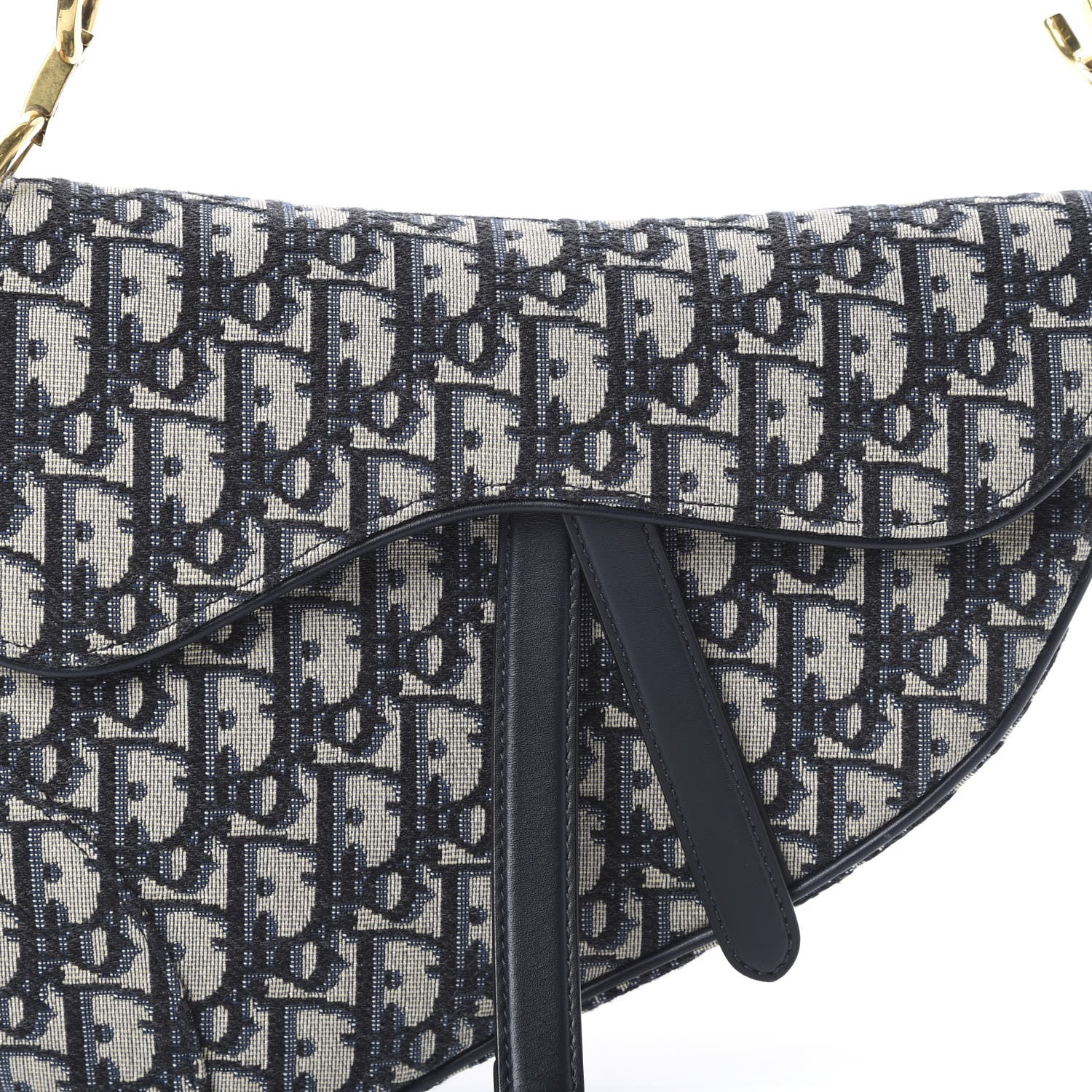 Christian Dior Oblique Saddle Bag Blue 7 of 9