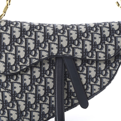 Christian Dior Oblique Saddle Bag Blue 7 of 9