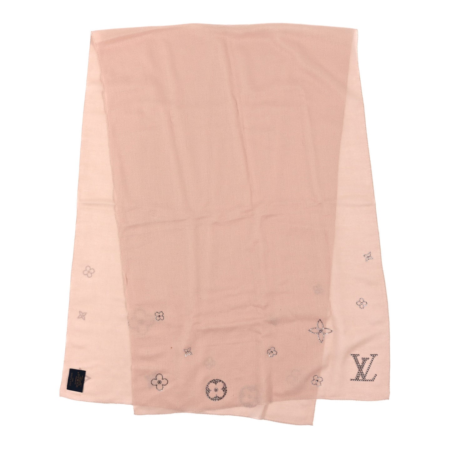 Cashmere Swarovski Crystal Monte Carlo Stole Rose Pale