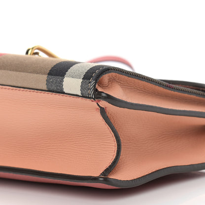 Burberry Derby Calfskin House Check Small Macken Crossbody Bag Copper Pink 9 of 14
