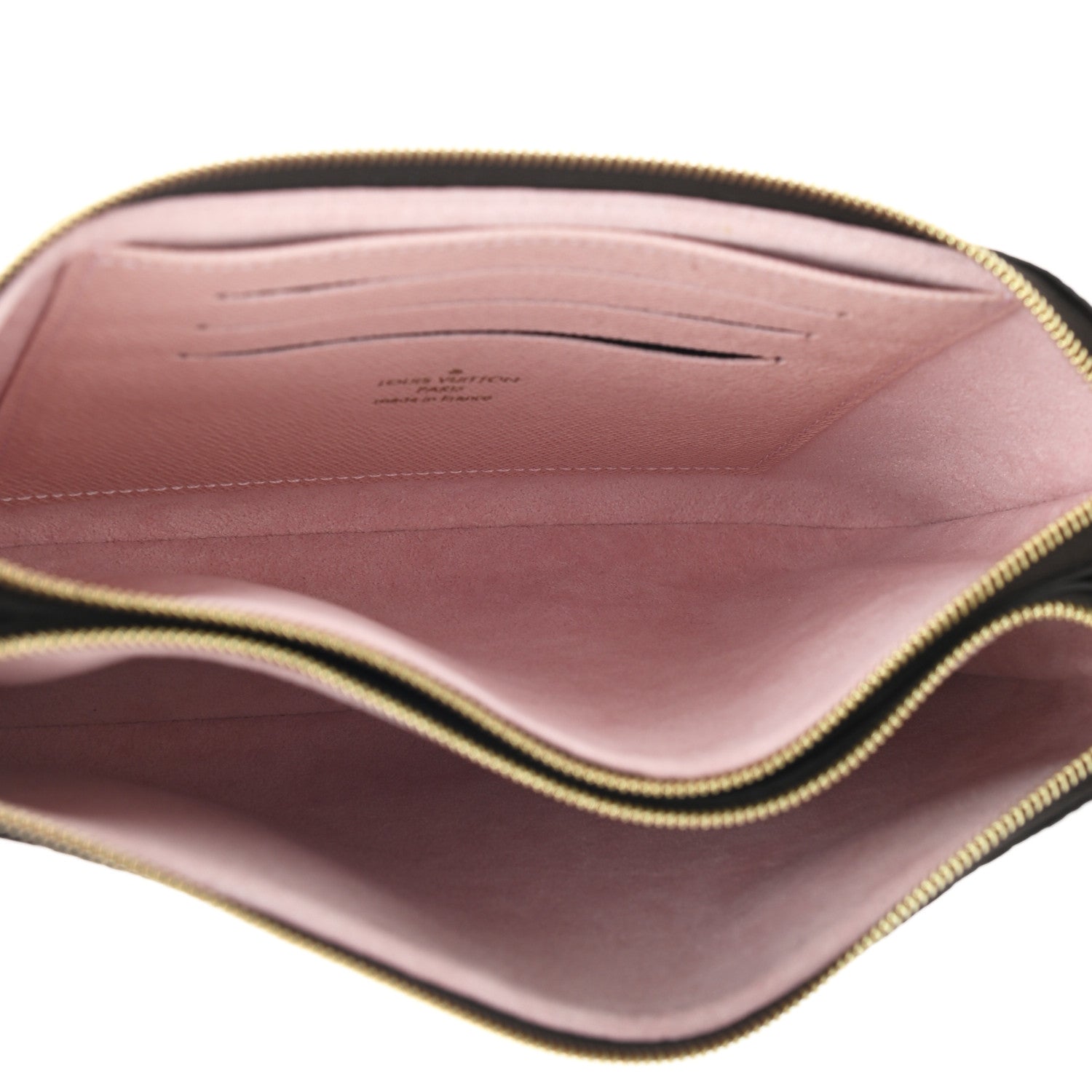 Louis Vuitton Monogram 2020 Christmas Animation Big Wheel Double Zip Pochette Rose Ballerine 5 of 9