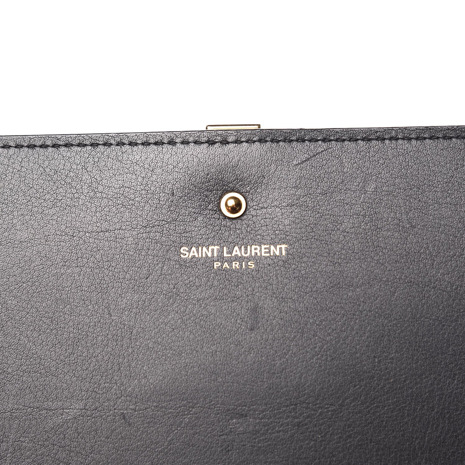 Saint Laurent Calfskin Classic Y Ligne Chain Wallet Black 6 of 14