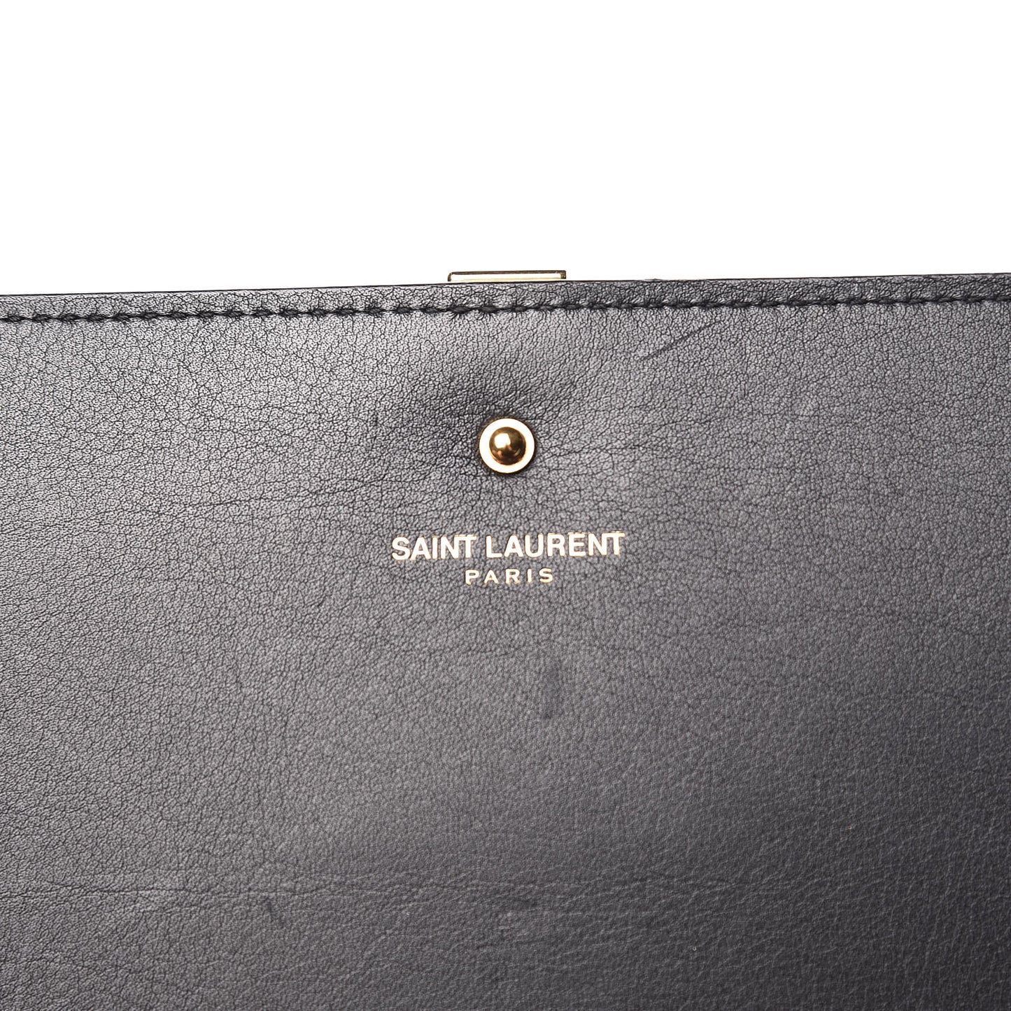 Calfskin Classic Y Ligne Chain Wallet Black