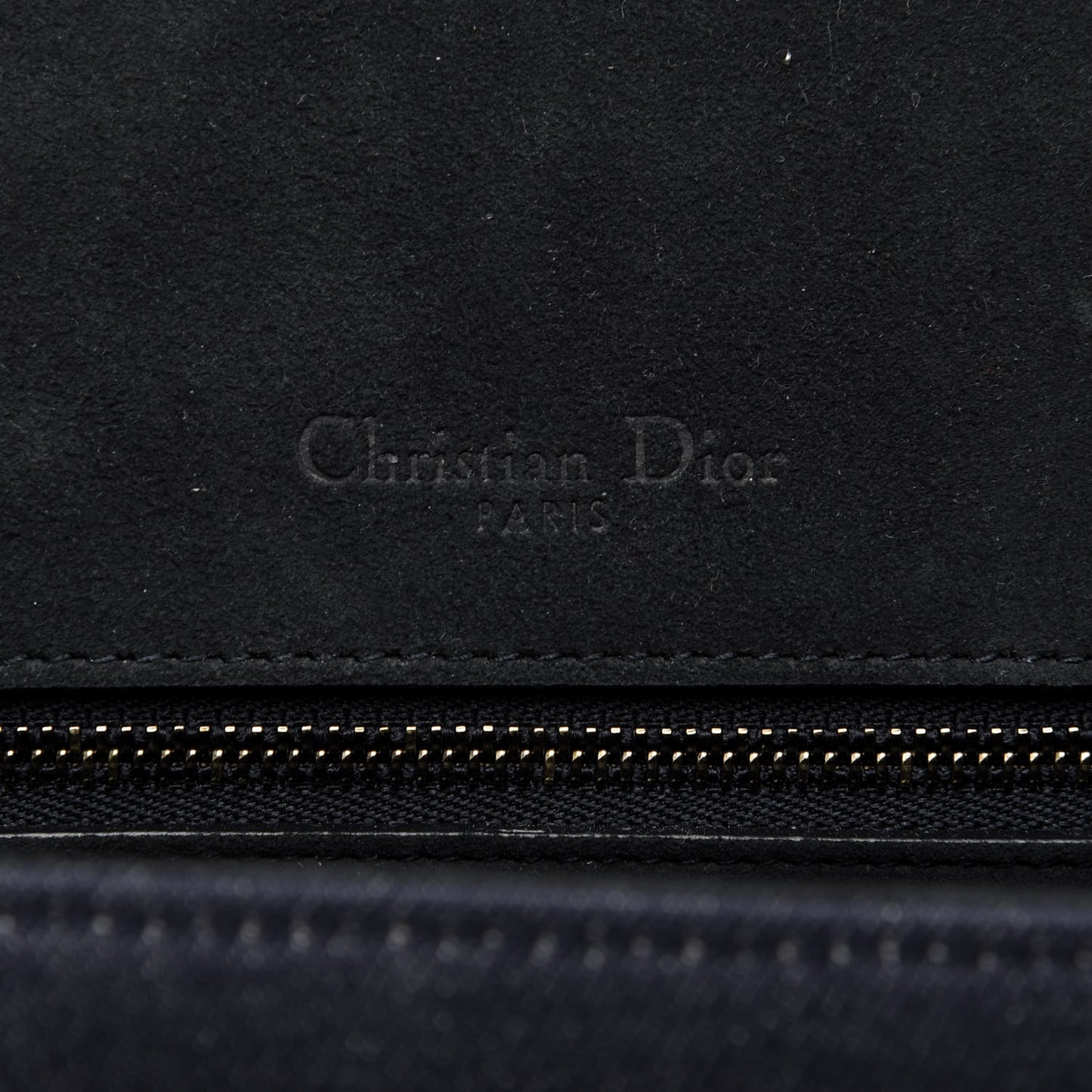 Denim Studded Medium Diorama Flap Bag Blue