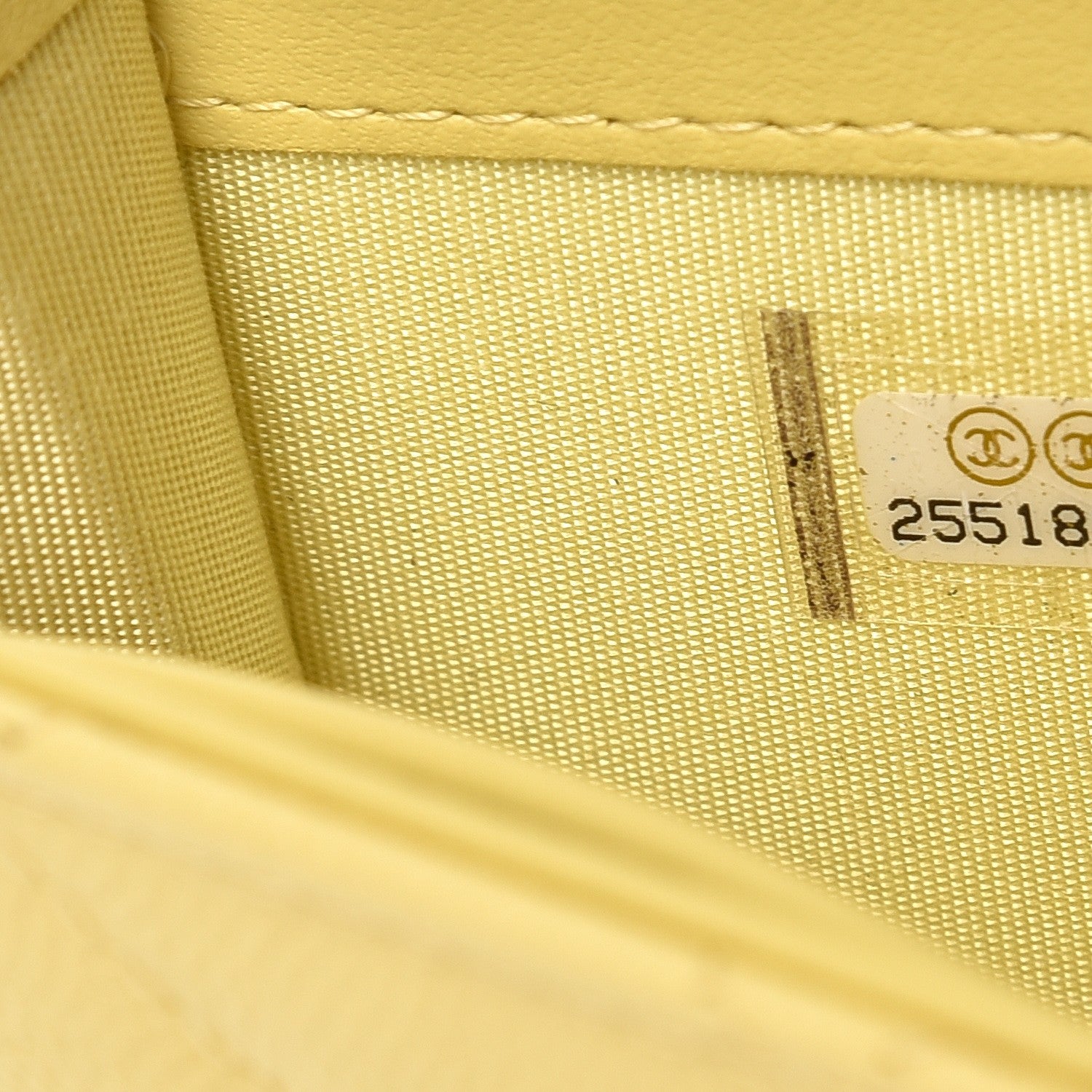 Chanel Caviar Quilted Filigree Flap Wallet Yellow 8 of 9