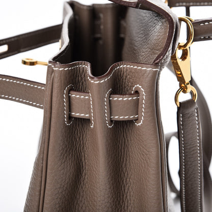 Hermes Taurillon Clemence Kelly Retourne 28 Etoupe 11 of 37