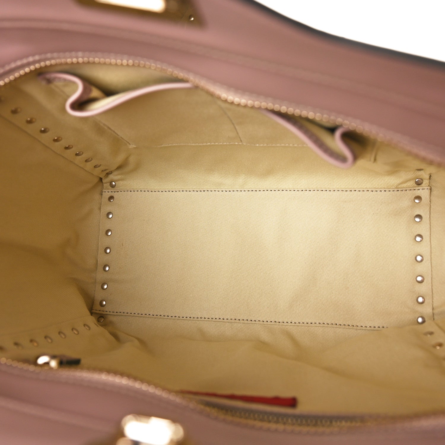Valentino Garavani Vitello Rockstud Double Handle Tote Poudre 5 of 8