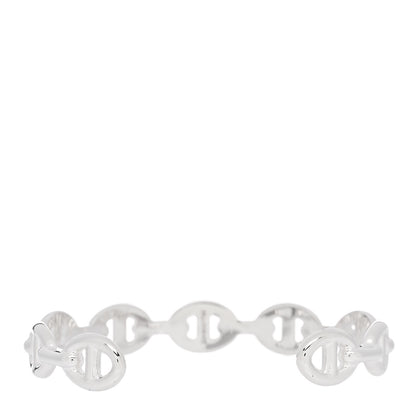 Hermes Sterling Silver MM Chaine d'Ancre Enchainee Cuff Bracelet ST 2 of 5