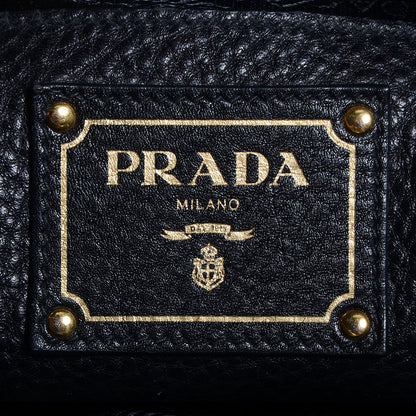 Prada Vitello Daino Side Zip Hobo Nero Black 7 of 12