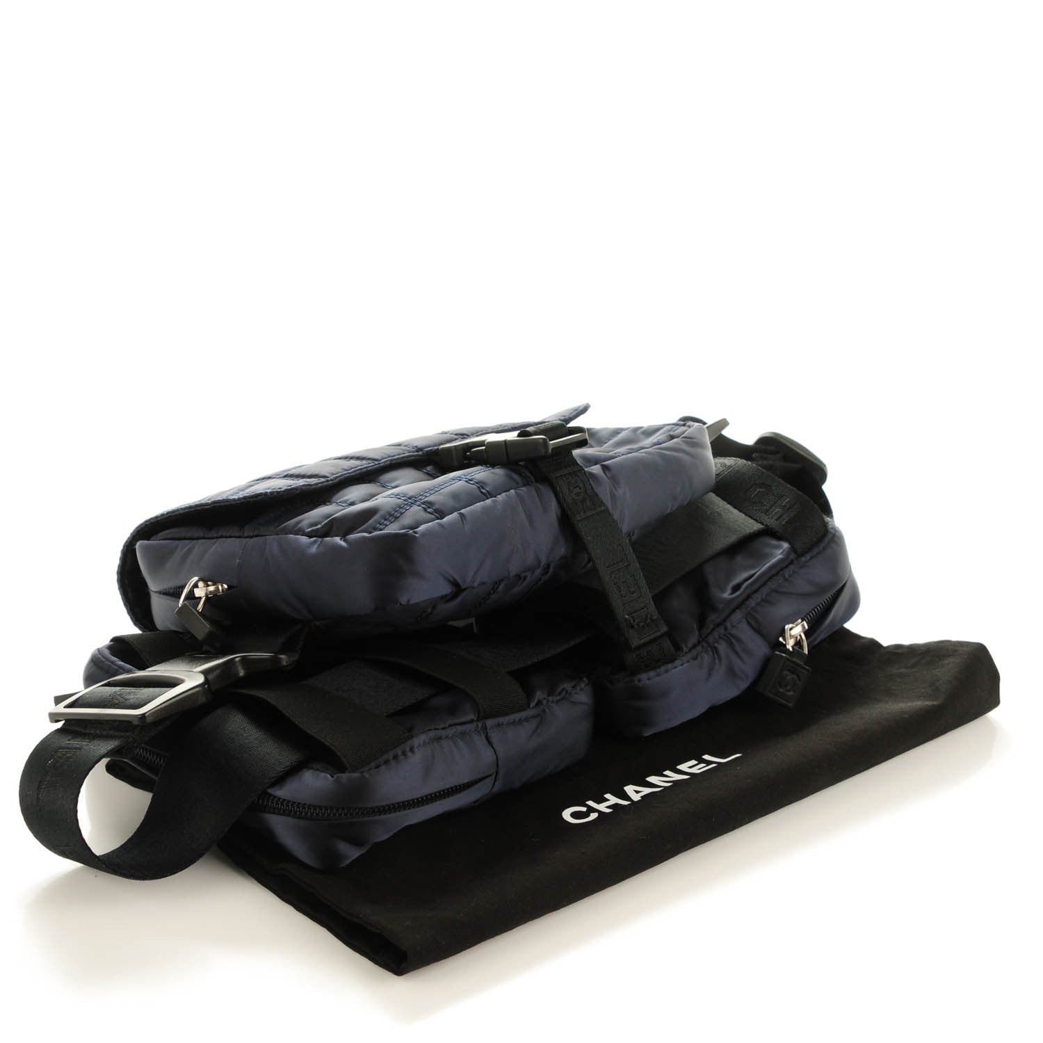 Chanel Nylon Quilted Sport Waist Bag Navy 4 of 6