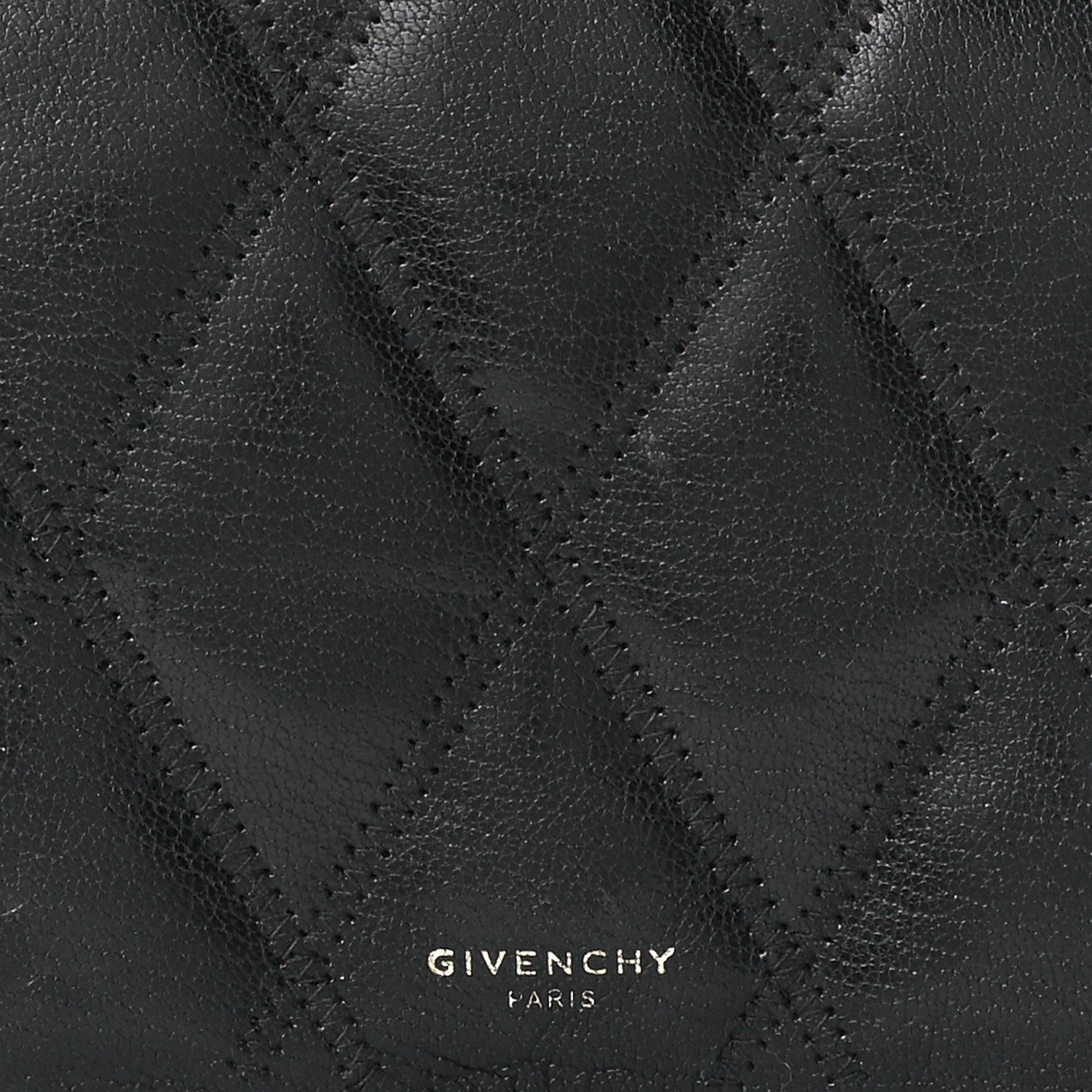 Givenchy Goatskin Quilted GV3 Strap Wallet Black 9 of 10