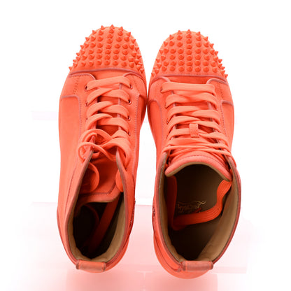 Christian Louboutin Veau Velours Mens Louis Orlato Flat Spikes Sneakers 42 Melon May 2 of 8