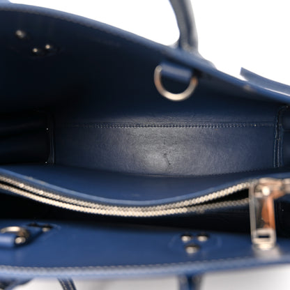 Saint Laurent Grained Calfskin Topstitch Baby Sac De Jour Denim 5 of 15