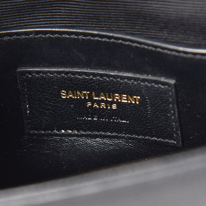 Saint Laurent Grain De Poudre Small Monogram Kate Satchel Black 7 of 12