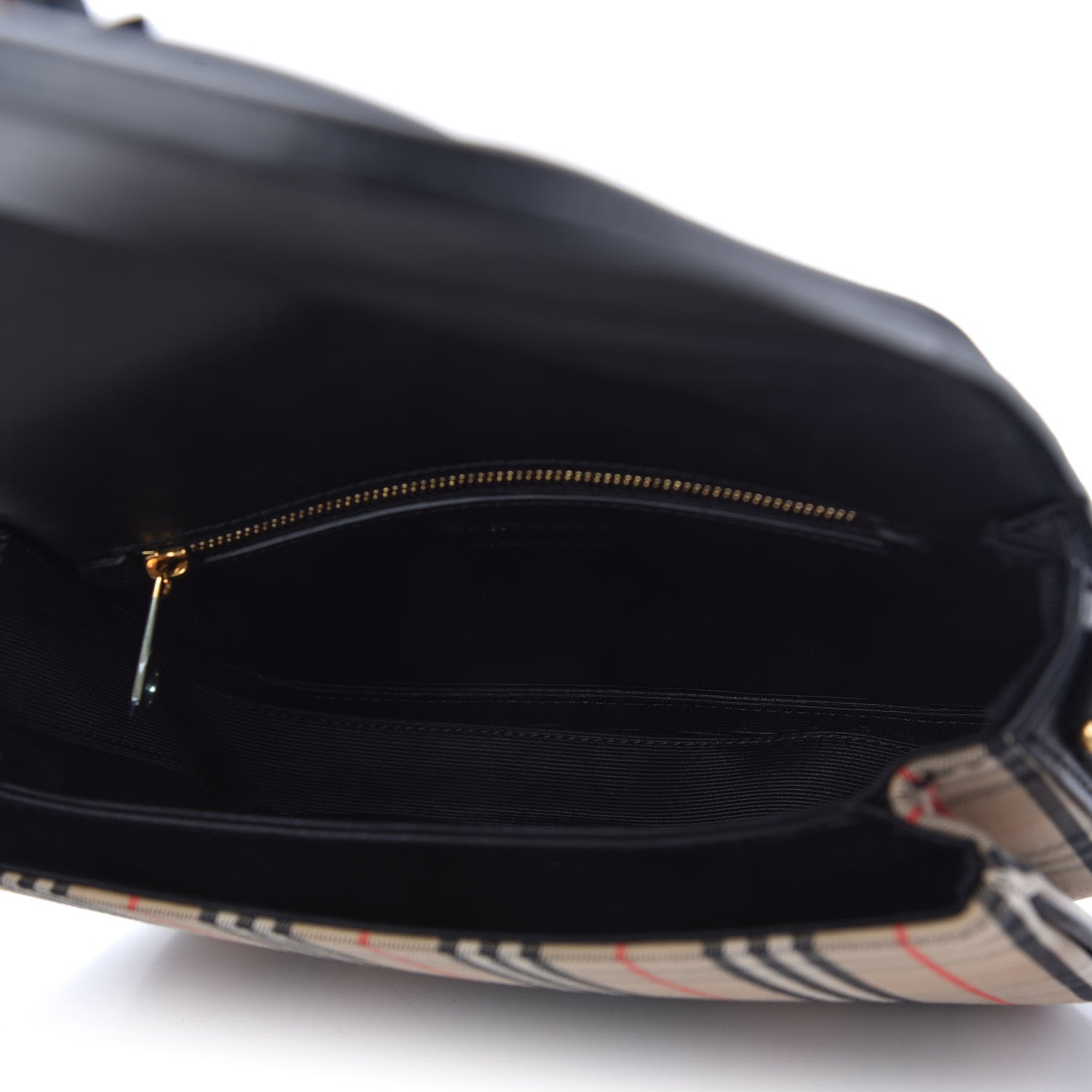 Burberry Smooth Calfskin 1983 Knight Check Link Shoulder Bag Black 5 of 9