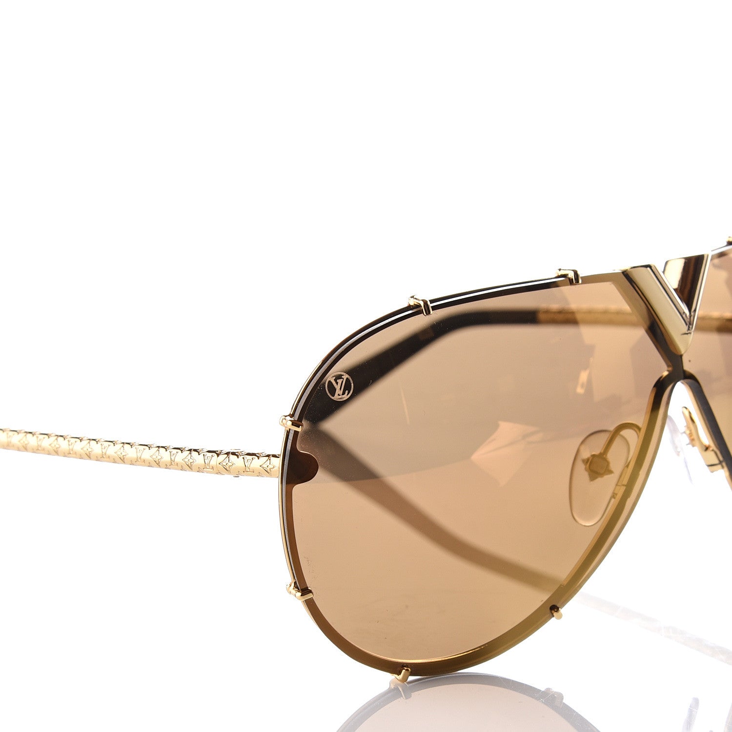 Louis Vuitton LV Drive Sunglasses Z0896E Gold 7 of 9