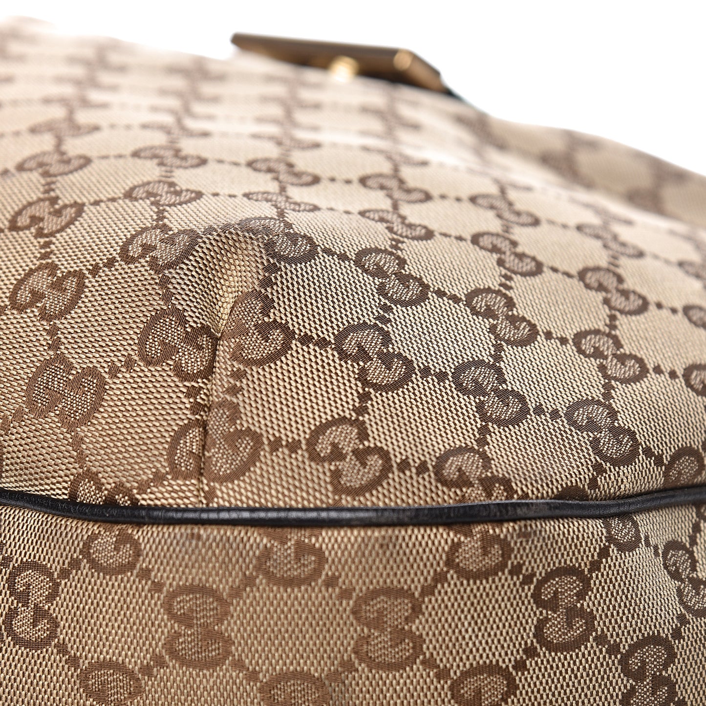 Monogram Large New Ladies Web Hobo Dark Brown