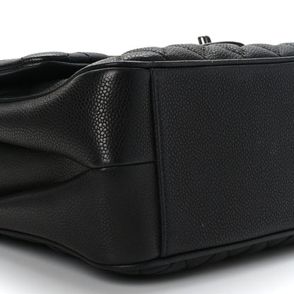 Chanel Caviar Quilted Medium Rock In Rome Single Flap Black 8 of 9