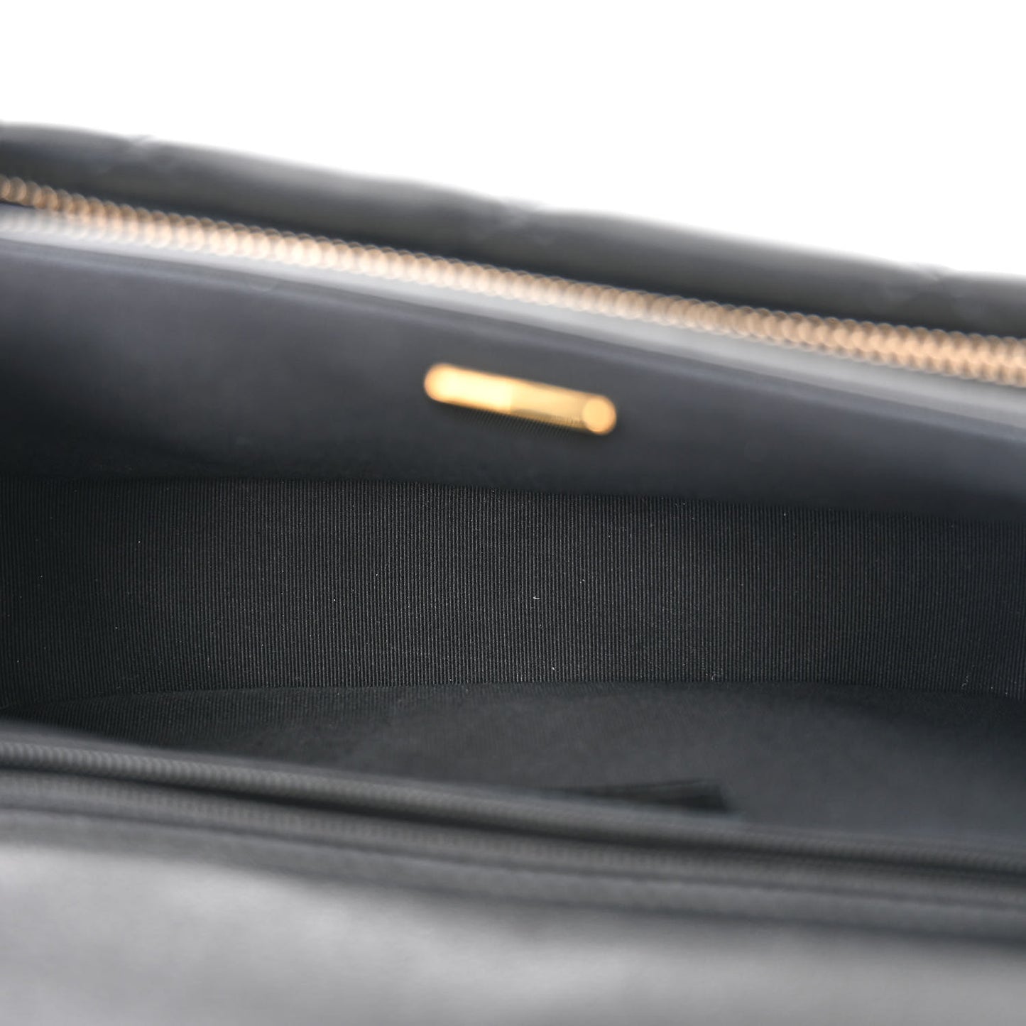 Calfskin Quilted CC Chain Flap Black
