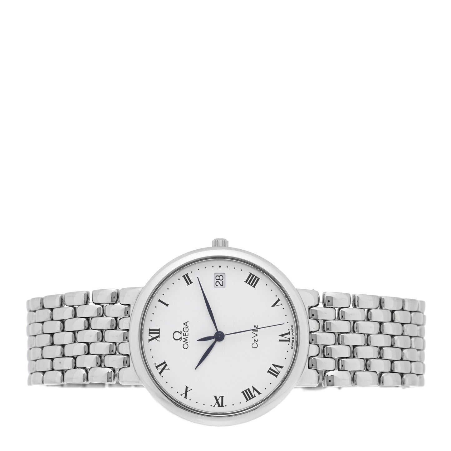 Stainless Steel 33mm De Ville Quartz Watch White 7520.2300