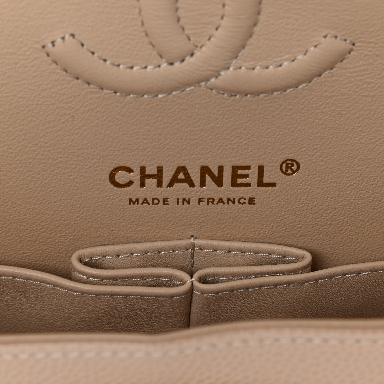 Chanel Caviar Quilted Small Double Flap Beige 6 of 10