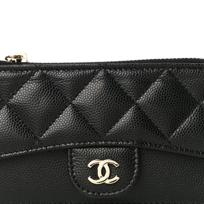 Chanel Caviar Quilted Flap Zip Card Holder Black 7 of 10