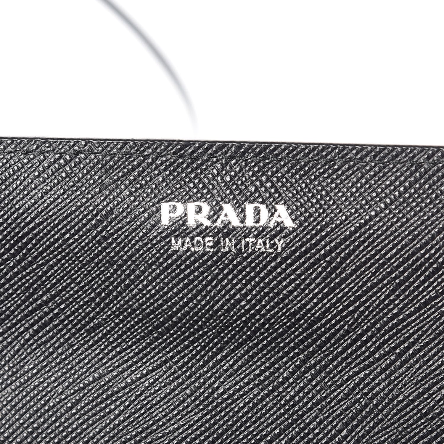 Prada Saffiano Crossbody Wallet Black 6 of 9