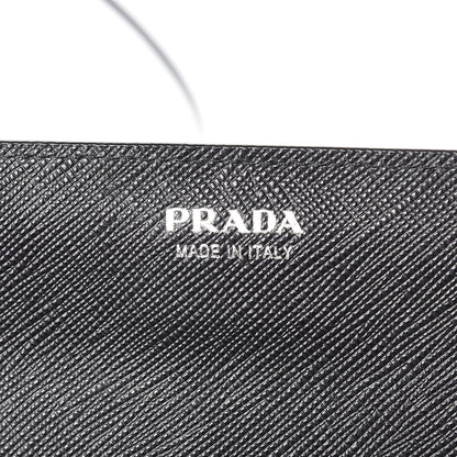 Prada Saffiano Crossbody Wallet Black 6 of 9