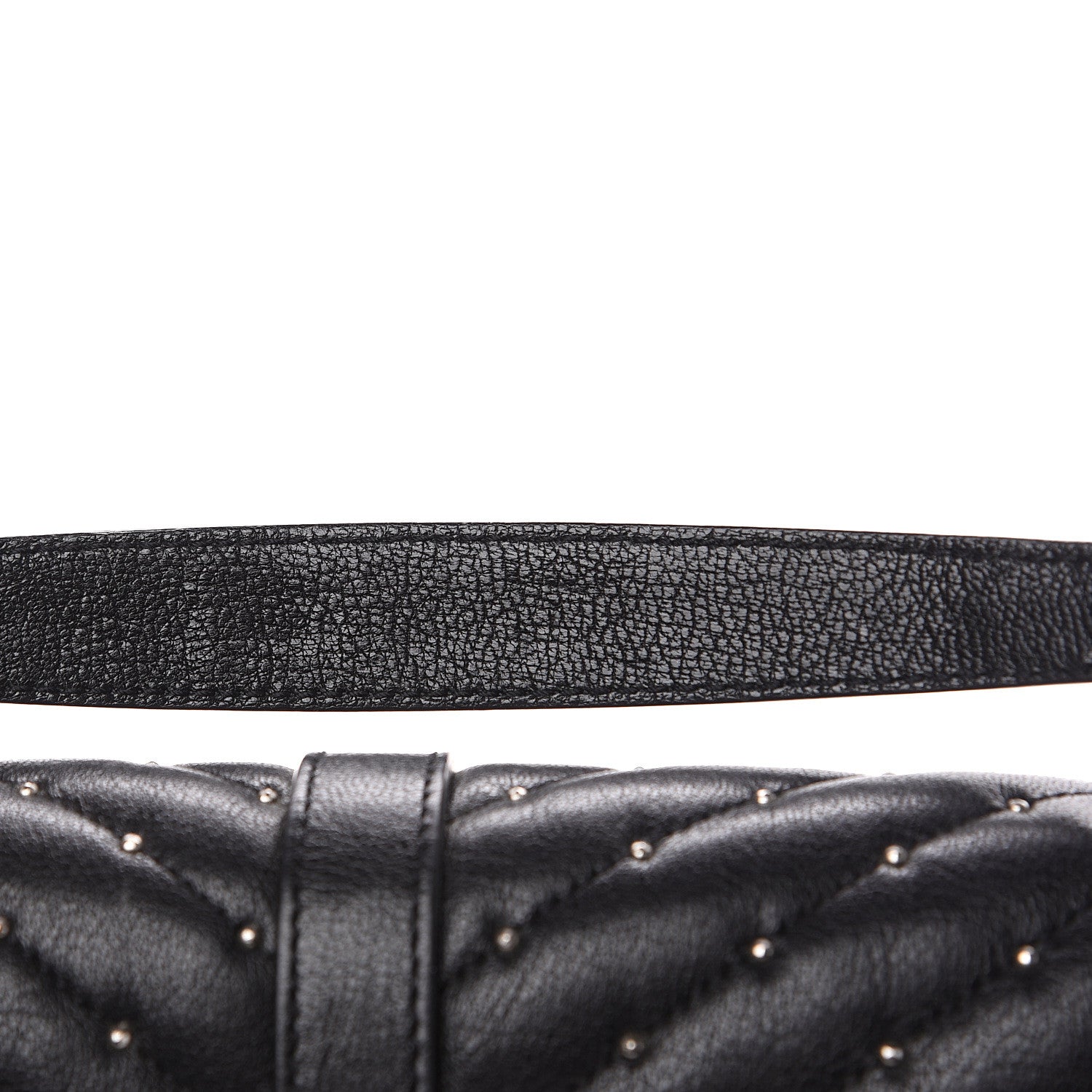 Saint Laurent Lambskin Matelasse Chevron Studded Monogram Medium College Bag Black 13 of 14
