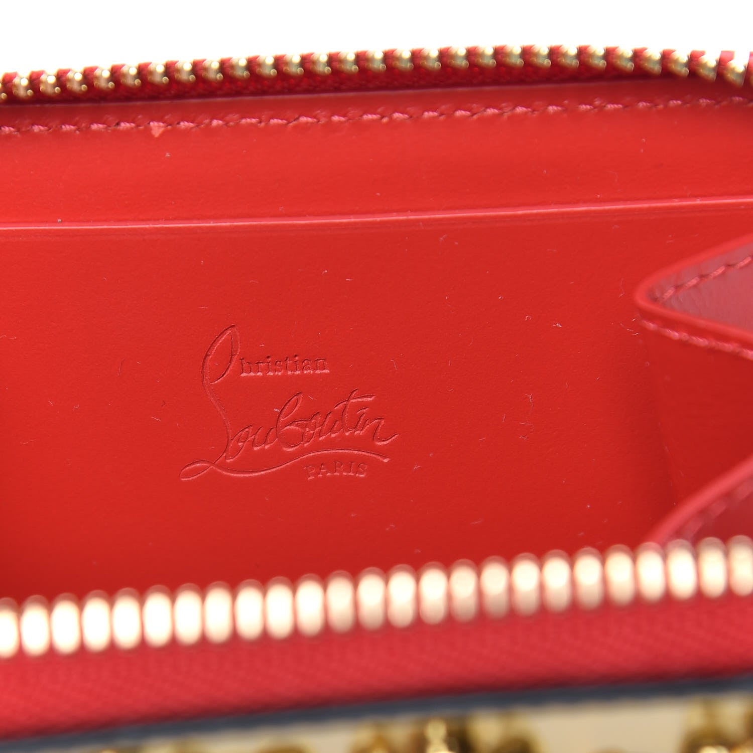 Christian Louboutin Metallic Patent Loubinthesky Panettone Coin Purse Gold 6 of 9