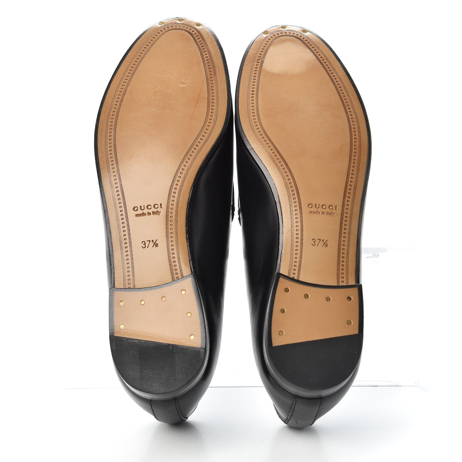 Gucci Calfskin Womens Jordaan Loafers 37.5 Black 6 of 11