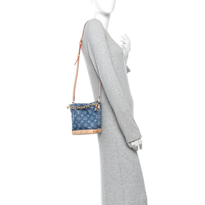 Louis Vuitton Monogram Denim Nano Noe Blue 2 of 10