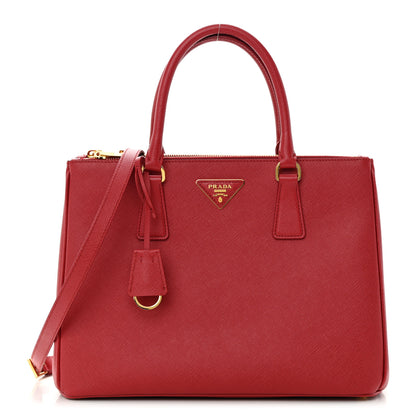 Prada Saffiano Medium Galleria Double Zip Tote Fuoco 1 of 14