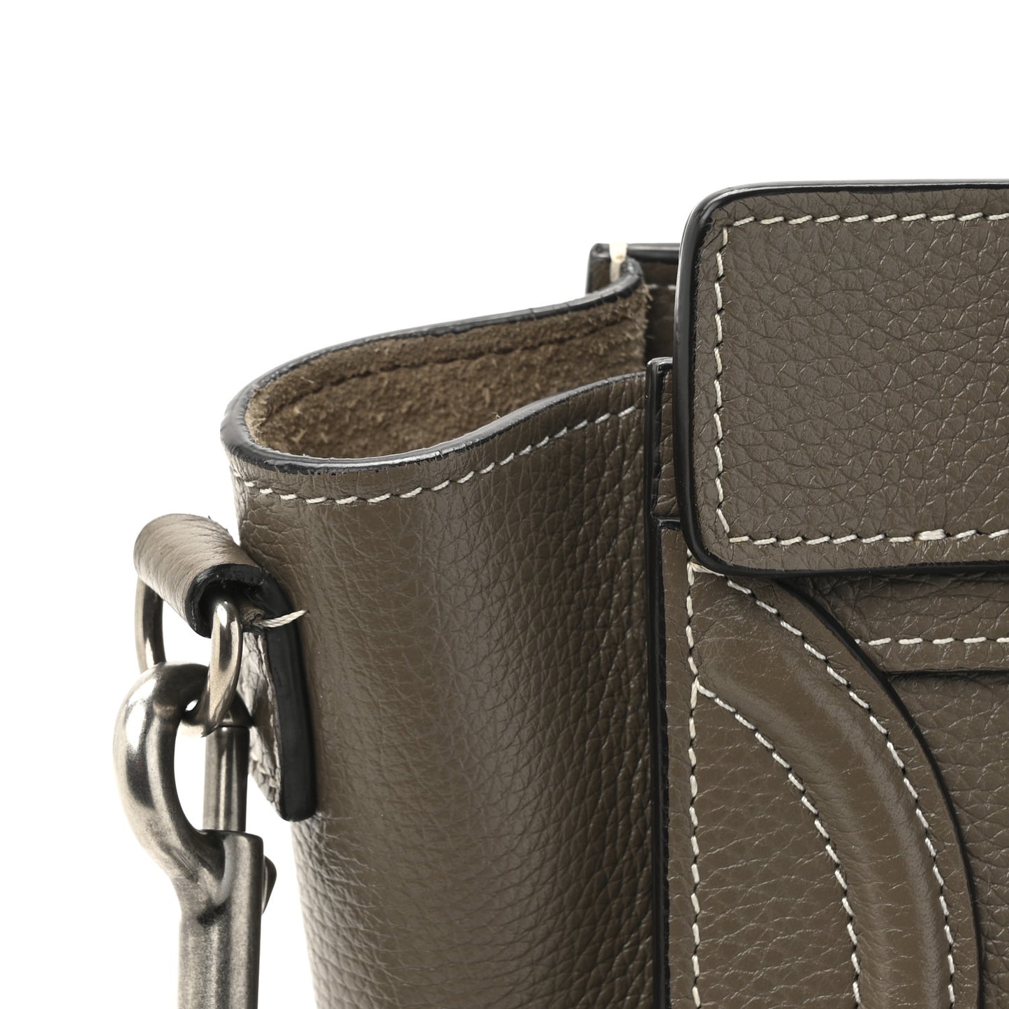 Drummed Calfskin Nano Luggage Souris