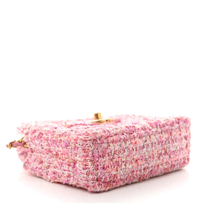 Chanel Tweed Quilted Mini Nano Kelly Shopper Pink 4 of 10