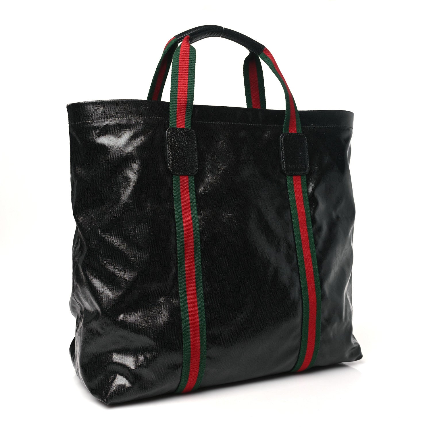 Gucci Crystal GG Monogram Web Tote Black 3 of 10
