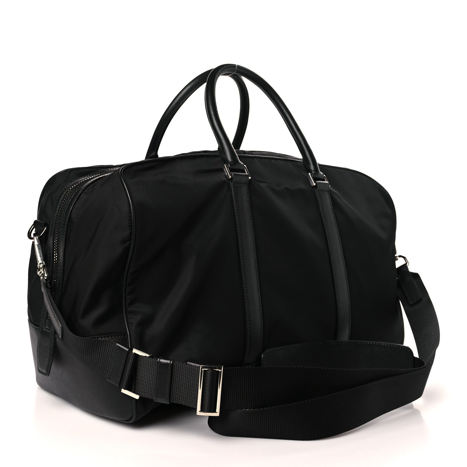 Prada Re-Nylon Saffiano Duffle Bag Black 2 of 7
