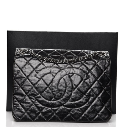 Chanel Glazed Calfskin Quilted CC Messenger Bag Black 9 of 10