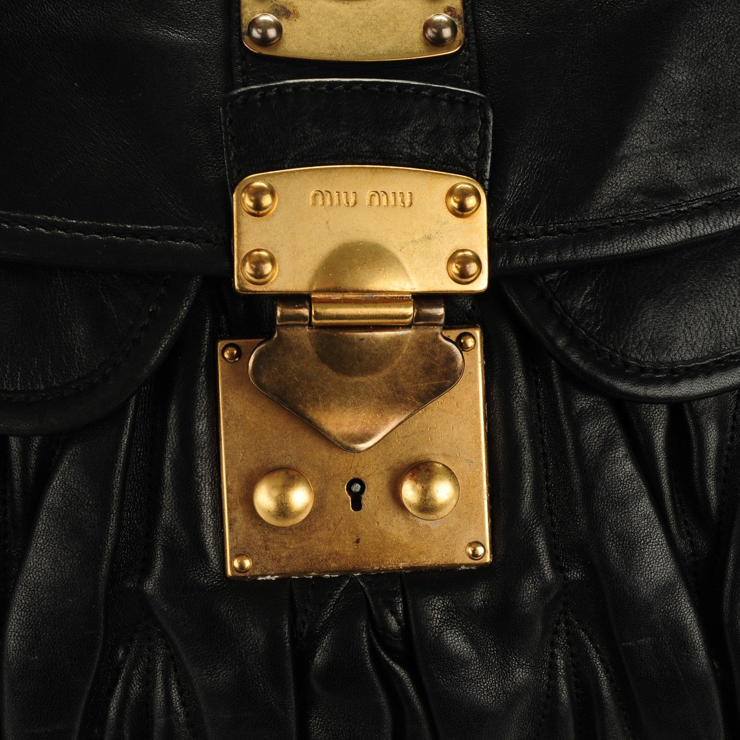 Miu Miu Nappa Matelasse Coffer Hobo Black 8 of 10